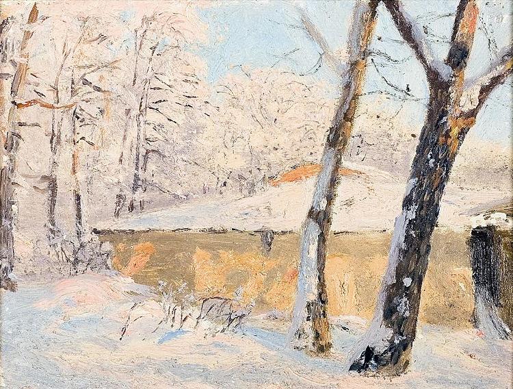 Nikolay Nikanorovich Dubovskoy Trees in the snow oil painting image